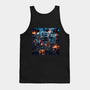 Cyber Circuit Cityscape Tank Top